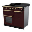 RANGEMASTER ESDL100EIPBOR/AB1 Estel Deluxe 100cm Induction - Bordeaux with Antique Brass Trim additional 3