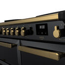 RANGEMASTER ESDL100EIPGBL/AB1 Estel Deluxe 100cm Induction Range Cooker - Gloss Black with Antique Brass Trim additional 2
