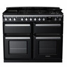 RANGEMASTER ESDLB110DFPGBL/CM1 Estel Deluxe 110cm Dual Fuel Range Cookers - Gloss Black with Chrome Trim additional 1