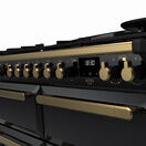 RANGEMASTER ESDLB110DFPGBL/AB1 Estel Deluxe 110cm Dual Fuel Range Cooker - Gloss Black/Brass additional 2