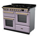 RANGEMASTER ESDLO110DFPHTH/AB1 Estel Deluxe 110cm Dual Fuel Range Cooker - Heather/Brass additional 3
