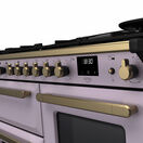 RANGEMASTER ESDLO110DFPHTH/AB1 Estel Deluxe 110cm Dual Fuel Range Cooker - Heather/Brass additional 2