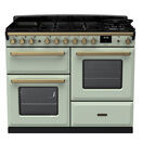 RANGEMASTER ESDLO110DFPMNT/AB1 Estel Deluxe 110cm Dual Fuel Range Cooker - Mint/Brass additional 1