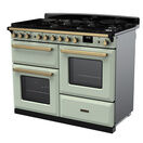 RANGEMASTER ESDLO110DFPMNT/AB1 Estel Deluxe 110cm Dual Fuel Range Cooker - Mint/Brass additional 2