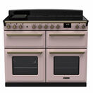 RANGEMASTER ESDLB110EIPPPK/AB1 Estel Deluxe 110cm Induction Range Cooker - Pale Pink with Antique Brass Trim additional 1