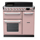 RANGEMASTER ESDL90EIPPPK/CM1 Estel Deluxe 90cm Induction Range Cooker - Pale Pink with Chrome Trim additional 1