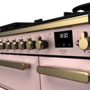 RANGEMASTER ESDL90DFPPPK/AB1 Estel Deluxe 90cm Dual Fuel Range Cooker - Pale Pink with Antique Brass Trim additional 2