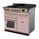 RANGEMASTER ESDL100EIPPPK/AB1 Estel Deluxe 100 Induction - Pale Pink with Antique Brass Trim additional 3