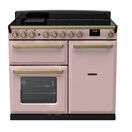 RANGEMASTER ESDL100EIPPPK/AB1 Estel Deluxe 100 Induction - Pale Pink with Antique Brass Trim additional 1