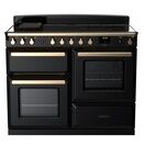 RANGEMASTER ESDLO110EIPGBL/AB1 Estel Deluxe 110 OC Induction - Gloss Black with Antique Brass Trim additional 1