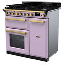 RANGEMASTER ESDL90DFPHTH/AB1 Estel Deluxe 90cm Dual Fuel - Heather with Antique Brass Trim additional 2