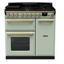 RANGEMASTER ESDL90DFPMNT/AB1 Estel DLX 90cm Dual Fuel - Mint/Brass additional 1
