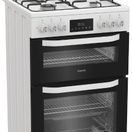 HOTPOINT HDD6GDC2W 60CM Dual Fuel Double Oven Cooker White additional 3