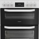 HOTPOINT HDD6GDC2W 60CM Dual Fuel Double Oven Cooker White additional 1