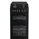 HOTPOINT HDG5GCB 50cm Gas Double Oven Cooker - Black additional 1