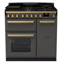 RANGEMASTER ESDL90DFPSLT/AB1 Estel DLX 90 Dual Fuel - Slate/Brass additional 1