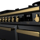RANGEMASTER ESDL90DFPGBL/AB1 Estel DLX 90 Dual Fuel Range Cooker - Gloss Black/Brass additional 3