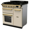 RANGEMASTER ESDL90DFPPCR/AB1 Estel DLX 90 Dual Fuel Range Cooker - Pale Cream/Brass additional 3