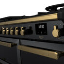 RANGEMASTER ESDL100DFPGBL/AB1 Estel DLX 100 Dual Fuel Range Cooker - Gloss Black/Brass additional 2