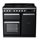 RANGEMASTER ESDL100DFPGBL/CM1 Estel Deluxe 100cm Dual Fuel Range Cooker - Gloss Black/Chrome additional 1