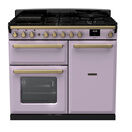 RANGEMASTER ESDL100DFPHTH/AB1 Estel DLX 100 Dual Fuel Range Cooker - Heather/Brass additional 1
