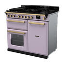 RANGEMASTER ESDL100DFPHTH/AB1 Estel DLX 100 Dual Fuel Range Cooker - Heather/Brass additional 3