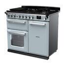 RANGEMASTER ESDL100DFPMSB/CM1 Estel Deluxe 100cm Dual Fuel Range Cooker - Misty Blue/Chrome additional 3