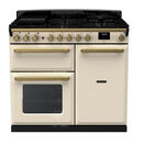 RANGEMASTER ESDL100DFPPCR/AB1 Estel DLX 100 Dual Fuel Range Cooker - Pale Cream/Brass additional 1