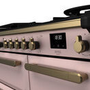 RANGEMASTER ESDL100DFPPPK/AB1 Estel DLX 100 Dual Fuel Range Cooker - Pale Pink/Brass additional 2