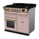 RANGEMASTER ESDL100DFPPPK/AB1 Estel DLX 100 Dual Fuel Range Cooker - Pale Pink/Brass additional 3