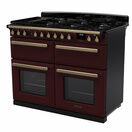RANGEMASTER ESDLB110DFPBOR/AB1 Estel DLX 110 BC Dual Fuel Range Cooker - Bordeaux/Brass additional 3