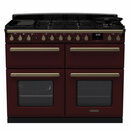 RANGEMASTER ESDLB110DFPBOR/AB1 Estel DLX 110 BC Dual Fuel Range Cooker - Bordeaux/Brass additional 1
