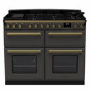 RANGEMASTER ESDLB110DFPSLT/AB1 Estel DLX 110 BC Dual Fuel Range Cooker - Slate/Brass additional 1