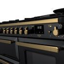 RANGEMASTER ESDLO110DFPGBL/AB1 Estel Deluxe 110cm OC Dual Fuel Range Cooker - Gloss Black/Brass additional 3