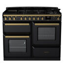 RANGEMASTER ESDLO110DFPGBL/AB1 Estel Deluxe 110cm OC Dual Fuel Range Cooker - Gloss Black/Brass additional 1