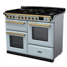 RANGEMASTER ESDLO110DFPMSB/AB1 Estel Deluxe 110cm OC Dual Fuel Range Cooker - Misty Blue/Brass additional 2