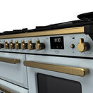 RANGEMASTER ESDLO110DFPMSB/AB1 Estel Deluxe 110cm OC Dual Fuel Range Cooker - Misty Blue/Brass additional 3