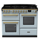 RANGEMASTER ESDLO110DFPMSB/AB1 Estel Deluxe 110cm OC Dual Fuel Range Cooker - Misty Blue/Brass additional 1