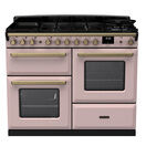RANGEMASTER ESDLO110DFPPPK/AB1 Estel Deluxe 110cm OC Dual Fuel - Pale Pink/Brass additional 1