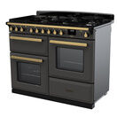 RANGEMASTER ESDLO110DFPSLT/AB1 Estel Deluxe 110cm OC Dual Fuel Range Cooker - Slate/Brass additional 2