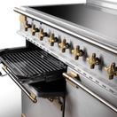 RANGEMASTER 135370 Elise Lux 90cm Dual Fuel Range - Stainless Steel with Antique Brass Trim additional 2