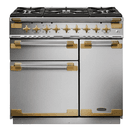 RANGEMASTER 135370 Elise Lux 90cm Dual Fuel Range - Stainless Steel with Antique Brass Trim additional 1