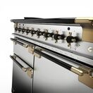 RANGEMASTER 136430 Elise Lux 90cm Dual Fuel Range - Stainless Steel with Black / Antique Brass Trim additional 4