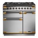 RANGEMASTER 136430 Elise Lux 90cm Dual Fuel Range - Stainless Steel with Black / Antique Brass Trim additional 1