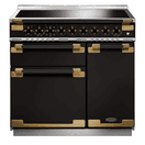 RANGEMASTER 136310 Elise Lux 90cm Induction Range - Black with Black / Antique Brass Trim additional 1