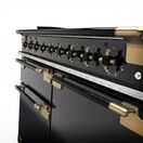 RANGEMASTER ELS110DFFGB/BE Elise Lux 110cm Dual Fuel Range - Black with Black / Antique Brass Trim additional 4