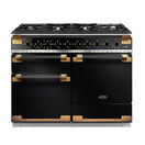 RANGEMASTER ELS110DFFGB/BE Elise Lux 110cm Dual Fuel Range - Black with Black / Antique Brass Trim additional 1