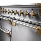 RANGEMASTER ELS110EISS/AB Elise Lux 110cm Induction Range - Stainless Steel with Antique Brass Trim additional 2
