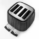 DELONGHI DL3002 4 Slice Ballerina Toaster - Black additional 2