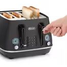 DELONGHI DL4313 4 Slice Distinta X Stainless Steel Toaster - Black additional 2